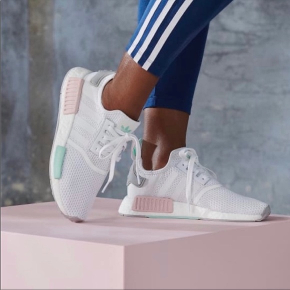 adidas Shoes - Adidas NMD R1 White Grey Mint Limited Edition Pastel Women’s Size 10